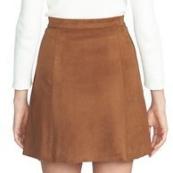 1. State Nordstrom Suede Zipper Tulip Skirt - Picture 7 of 7